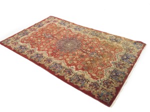 Semi Antique Red Floral 4'5X7 Kashmar Persian Rug