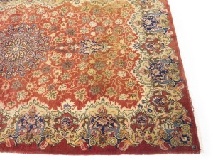 Semi Antique Red Floral 4'5X7 Kashmar Persian Rug