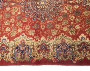 Semi Antique Red Floral 4'5X7 Kashmar Persian Rug
