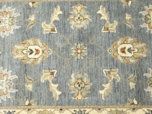 Gray Floral Classic 2'7X18'8 Agra Jaipur Oriental Runner Rug