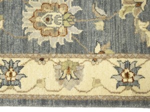 Gray Floral Classic 2'7X18'8 Agra Jaipur Oriental Runner Rug