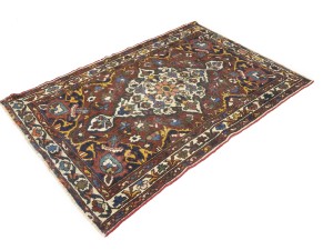 Semi Antique Red Floral 4'5X6'5 Bakhtiari Persian Rug