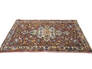 Semi Antique Red Floral 4'5X6'5 Bakhtiari Persian Rug