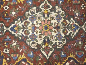 Semi Antique Red Floral 4'5X6'5 Bakhtiari Persian Rug