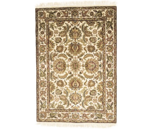 Cream Floral Classic 4X6 Agra Jaipur Oriental Rug