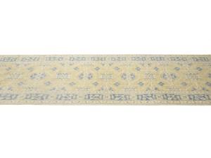 Beige Floral Khotan 3X12 Oushak Oriental Runner Rug