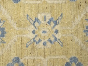 Beige Floral Khotan 3X12 Oushak Oriental Runner Rug