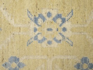 Beige Floral Khotan 3X12 Oushak Oriental Runner Rug