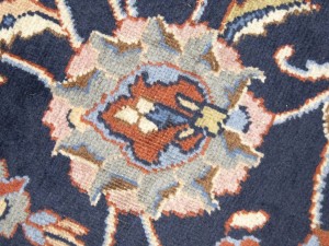 Semi Antique Purple-navy Floral 10X13 Sarouk Persian Rug