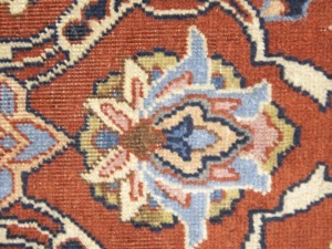 Semi Antique Purple-navy Floral 10X13 Sarouk Persian Rug