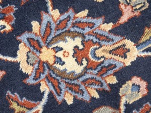 Semi Antique Purple-navy Floral 10X13 Sarouk Persian Rug