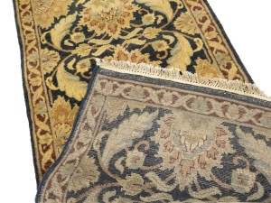 Dark Gray Floral Classic 3X12 Agra Jaipur Oriental Runner Rug