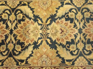 Dark Gray Floral Classic 3X12 Agra Jaipur Oriental Runner Rug