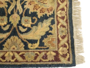 Dark Gray Floral Classic 3X12 Agra Jaipur Oriental Runner Rug