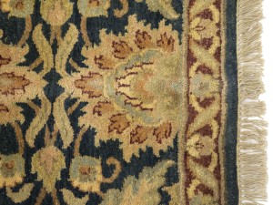 Dark Gray Floral Classic 3X12 Agra Jaipur Oriental Runner Rug