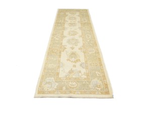 Floral Muted Oushak 3'6X12'7 Turkish Oriental Runner Rug