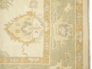 Floral Muted Oushak 3'6X12'7 Turkish Oriental Runner Rug