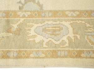 Floral Muted Oushak 3'6X12'7 Turkish Oriental Runner Rug