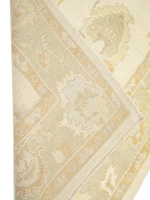 Floral Muted Oushak 3'6X12'7 Turkish Oriental Runner Rug