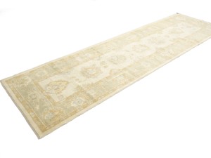Floral Muted Oushak 3'6X12'7 Turkish Oriental Runner Rug
