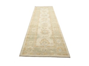 Floral Muted Oushak 3'6X12'7 Turkish Oriental Runner Rug