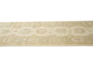 Floral Muted Oushak 3'6X12'7 Turkish Oriental Runner Rug