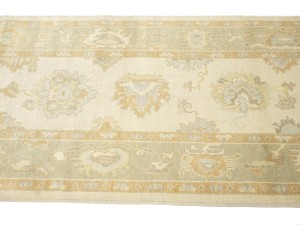 Floral Muted Oushak 3'6X12'7 Turkish Oriental Runner Rug
