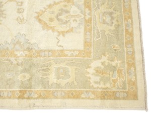 Floral Muted Oushak 3'6X12'7 Turkish Oriental Runner Rug
