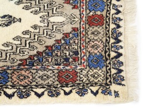 Vintage Cream Pictorial Tribal 2X11 Oriental Runner Rug