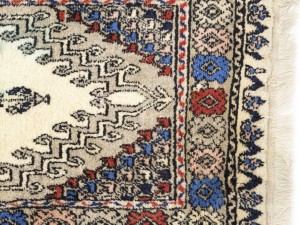 Vintage Cream Pictorial Tribal 2X11 Oriental Runner Rug