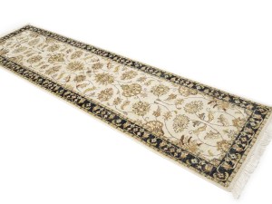 Cream Floral Classic 3X10 Agra Jaipur Oriental Runner Rug