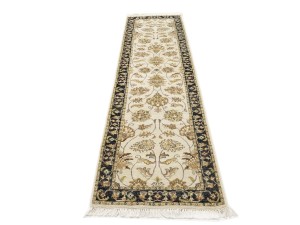 Cream Floral Classic 3X10 Agra Jaipur Oriental Runner Rug