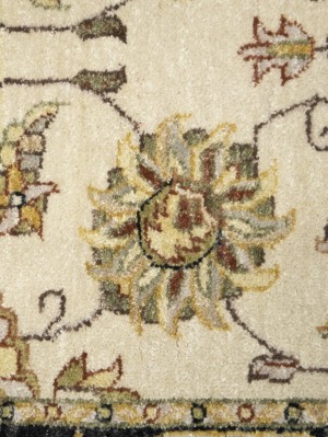 Cream Floral Classic 3X10 Agra Jaipur Oriental Runner Rug