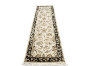 Cream Floral Classic 3X10 Agra Jaipur Oriental Runner Rug