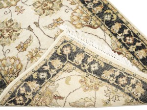 Cream Floral Classic 3X10 Agra Jaipur Oriental Runner Rug