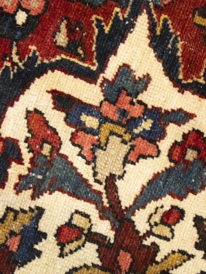 Vintage Red Floral 10X15 Bakhtiari Persian Rug