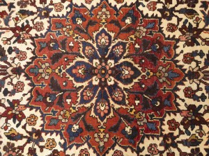 Vintage Red Floral 10X15 Bakhtiari Persian Rug