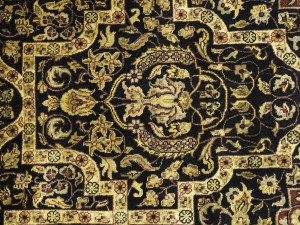 Black Floral Classic 8'7X11'9 Agra Jaipur Oriental Rug