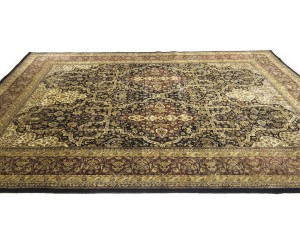 Black Floral Classic 8'7X11'9 Agra Jaipur Oriental Rug