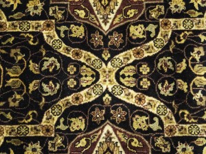 Black Floral Classic 8'7X11'9 Agra Jaipur Oriental Rug