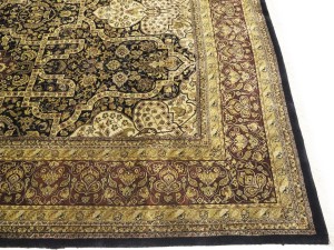 Black Floral Classic 8'7X11'9 Agra Jaipur Oriental Rug