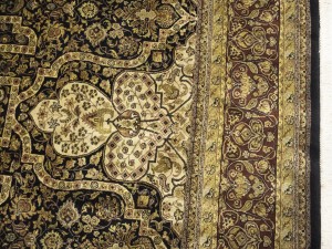 Black Floral Classic 8'7X11'9 Agra Jaipur Oriental Rug