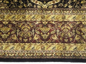 Black Floral Classic 8'7X11'9 Agra Jaipur Oriental Rug