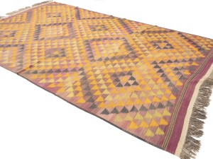 Multicolored Geometric Reversible 10X15 Kilim Oriental Rug