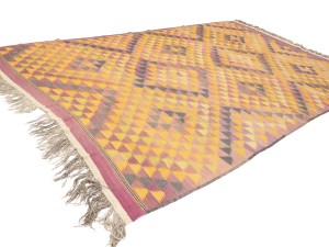 Multicolored Geometric Reversible 10X15 Kilim Oriental Rug