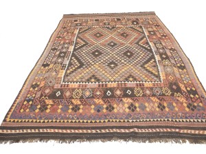 Multicolored Geometric Reversible 8'6X13 Kilim Oriental Rug