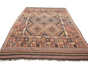 Multicolored Geometric Reversible 8'6X13 Kilim Oriental Rug