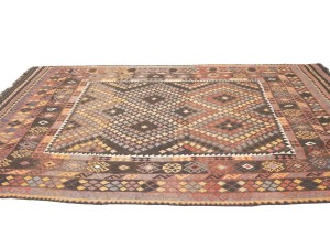 Multicolored Geometric Reversible 8'6X13 Kilim Oriental Rug