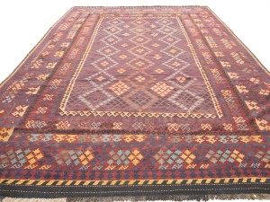Multicolored Geometric Reversible 10X16 Kilim Oriental Rug