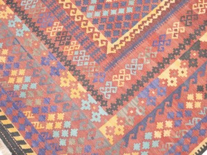 Multicolored Geometric Reversible 10X16 Kilim Oriental Rug